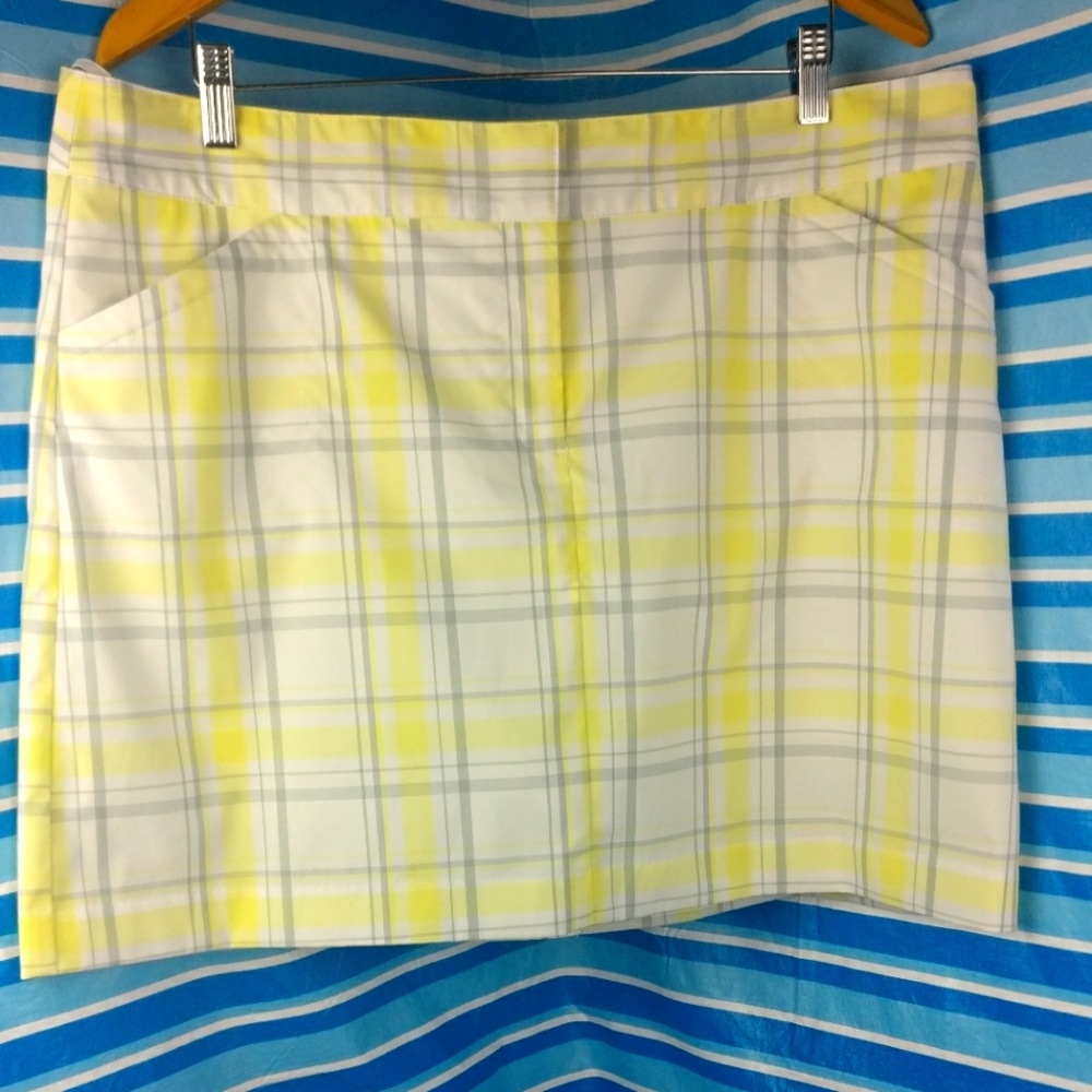NEW Izod Cool/Stretch Tennis Golf Preppy 2in1 Active skirtshort pocket Skort 16